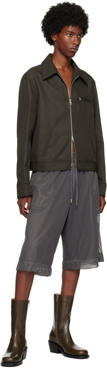 Bomber-takki Courrèges Signature Retro Zip-Up Jacket Vihreä | 324CBL204PL0056, 3