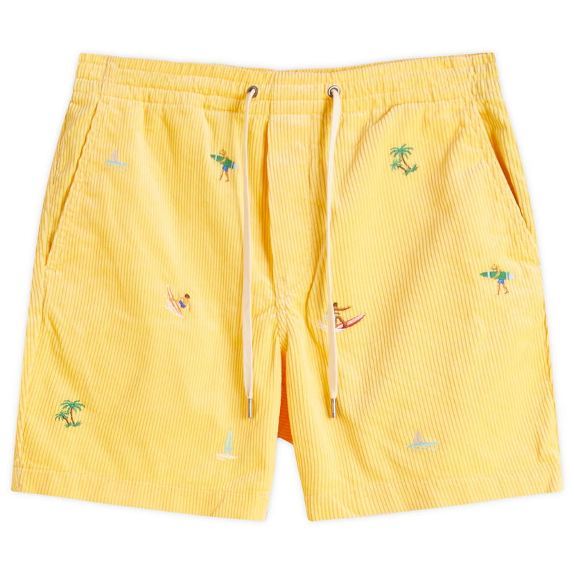 Shortsit Polo by Ralph Lauren Ralph Lauren Surfer Embroidered Prepster Shorts, Size Large Keltainen | 710963418001