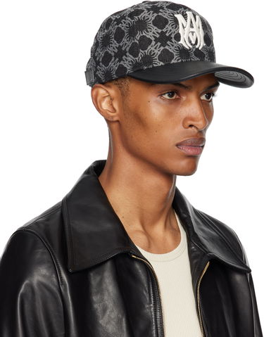 T-paita AMIRI 'MA' Quad Denim Cap Musta | AMHACP1036, 4