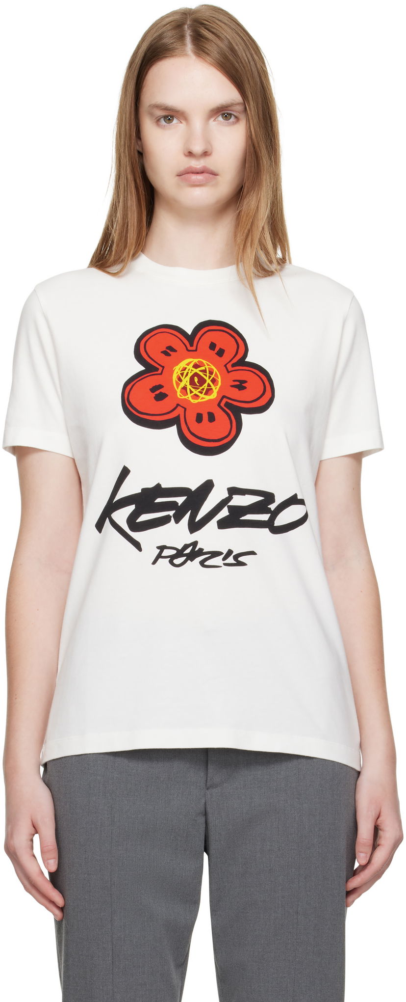 T-paita KENZO Kenzo Paris Futura 2000 Edition Loose T-Shirt Valkoinen | FF62TS3564SG