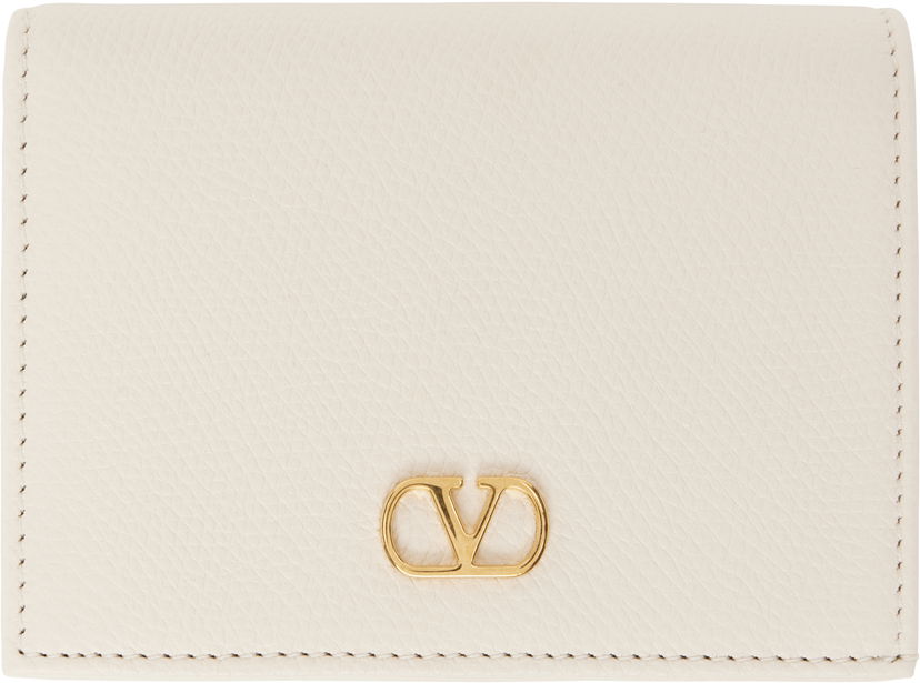 Lompakko Valentino Valentino Garavani VLogo Signature Grainy Calfskin Wallet Beige | 6W2P0AJ3SNP