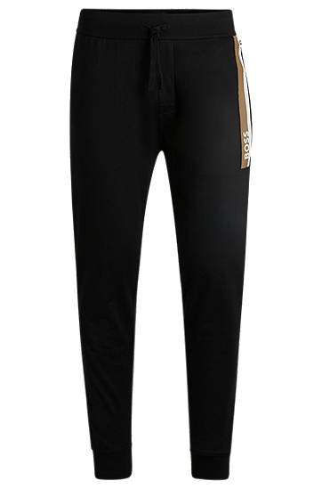 Verryttelyhousut BOSS BOSS Tracksuit Bottoms with Stripe Print Musta | 50540654