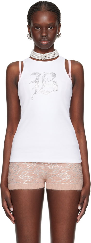 Tankkitoppi Blumarine Women's Graphic Tank Top Valkoinen | P422T049A, 0