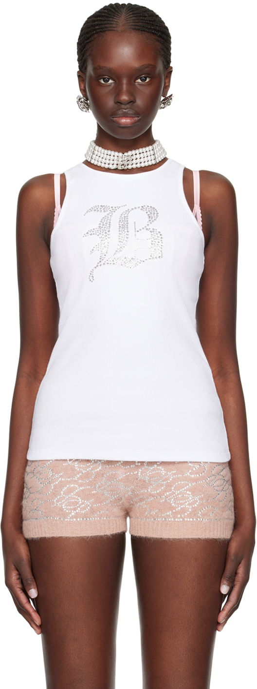 Tankkitoppi Blumarine Women's Graphic Tank Top Valkoinen | P422T049A