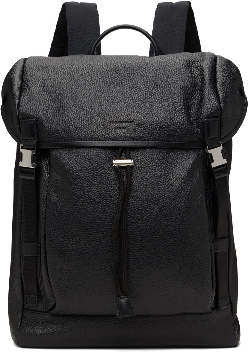 Reppu Tiger of Sweden Tiger of Sweden Baha Leather Backpack Musta | 112191