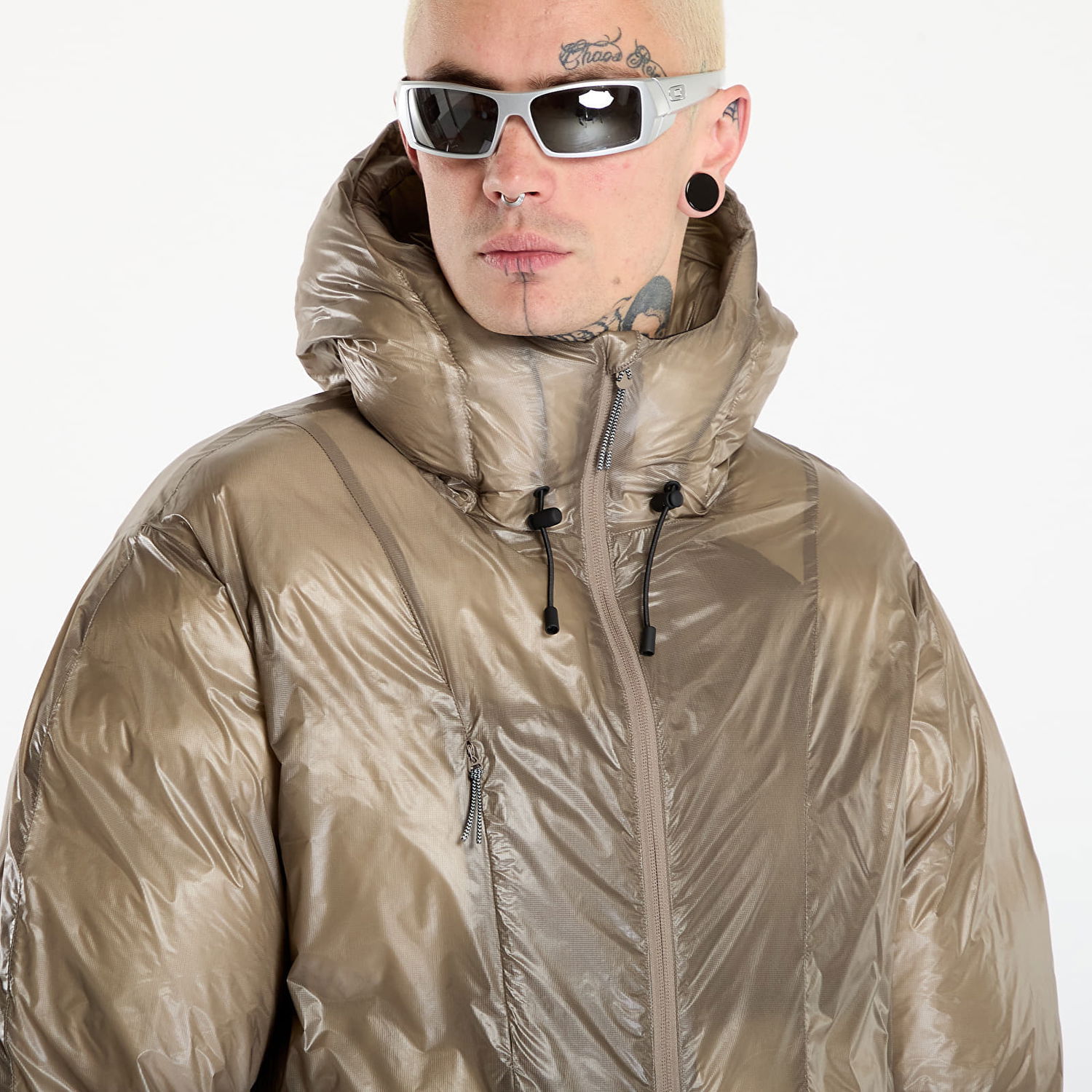 Puffer takki ROA Translucent Puffy Synthetic Down Jacket L Beige | RBMW0541FA356 BEG0002, 1