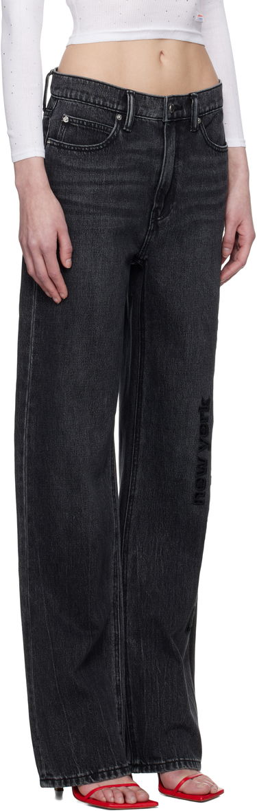 Jeans Alexander Wang Alexander Wang EZ Cut-Out Logo Jeans Musta | 4DC1254691, 1