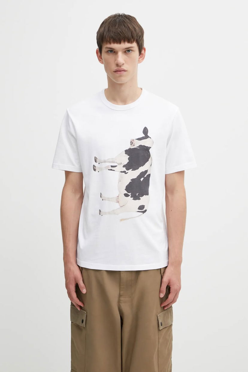 T-paita Barbour Barbour x Paul Smith Cow Print T-Shirt Valkoinen | MTS1525WH11