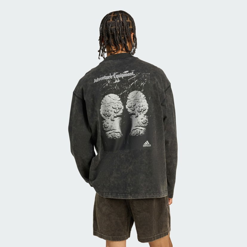 T-paita adidas Performance EQT Graphic Long Sleeve T-Shirt Musta | JX1588