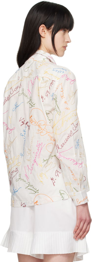 Paita Bode Bode Signature Scrawl Button-Down Shirt Valkoinen | MRS25SH015, 2