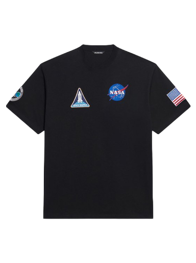 T-paita Balenciaga NASA Space Multi-Patch T-Shirt Musta | 651795TKVD71070