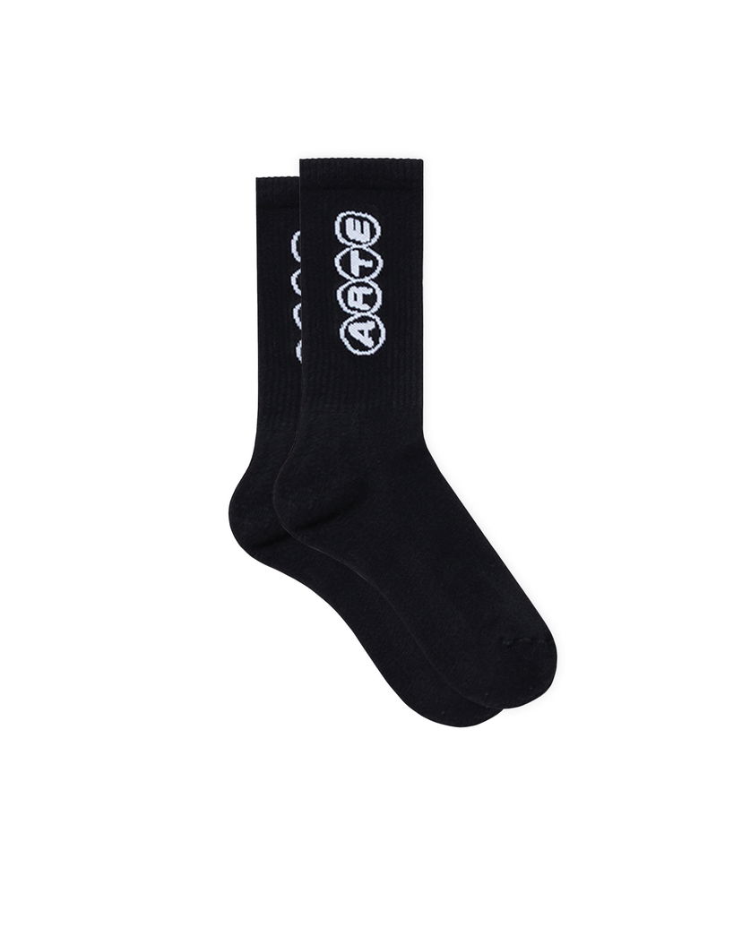 Sukat Arte Antwerp Arte Antwerp Circle Logo Socks Musta | AW25-236M-BLK