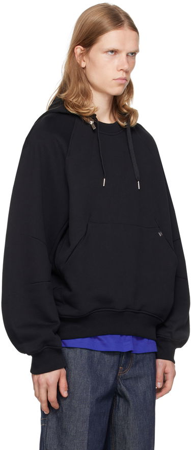 Huppari Helmut Lang Apex Zip Hoodie With Kangaroo Pocket Musta | O06HM502, 1
