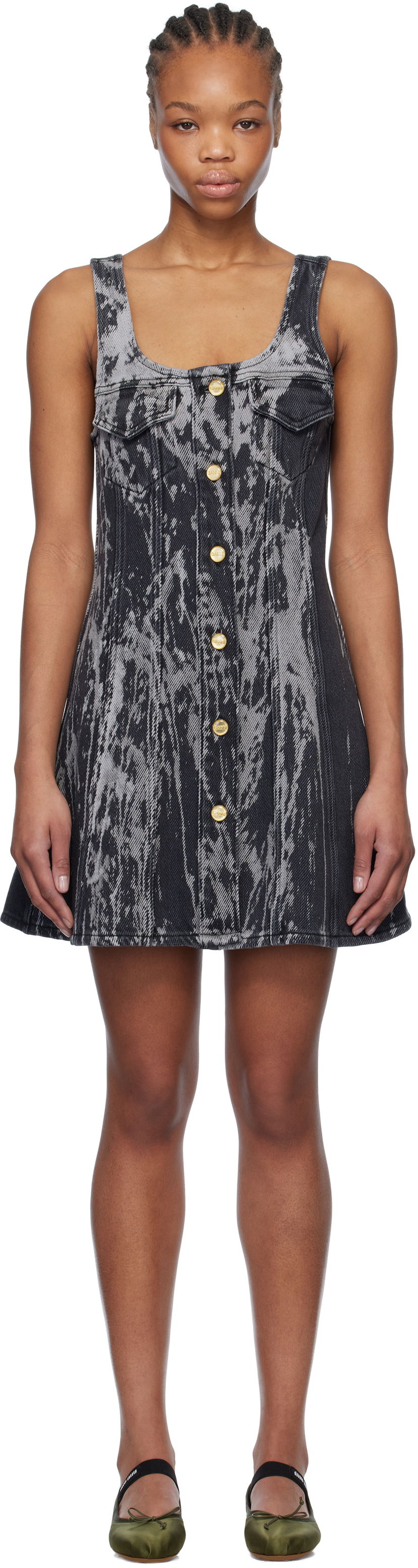 Mekko GANNI GANNI Denim Minidress Musta | J1597