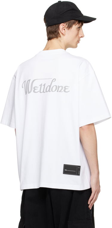 T-paita We11done Designer Logo-Print T-Shirt Valkoinen | WD-TP5-19-930-WH, 2