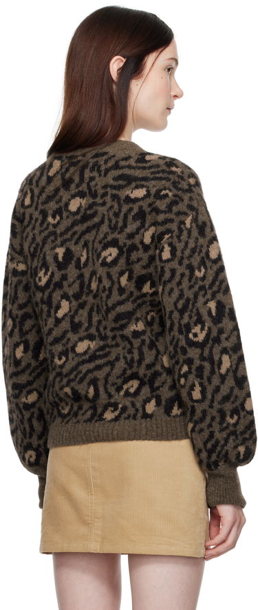 Villapaita A.P.C. Leopard Print Crewneck Knit Sweater Vihreä | WPAAO-F23337, 2