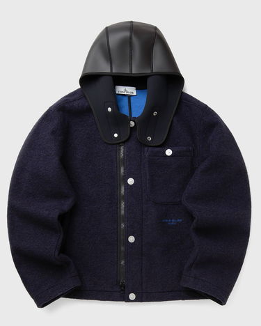 Takki Stone Island Fleece Jacket with Neoprene Hood Tummansininen | K2S15Q100021S0X22.V002A, 0