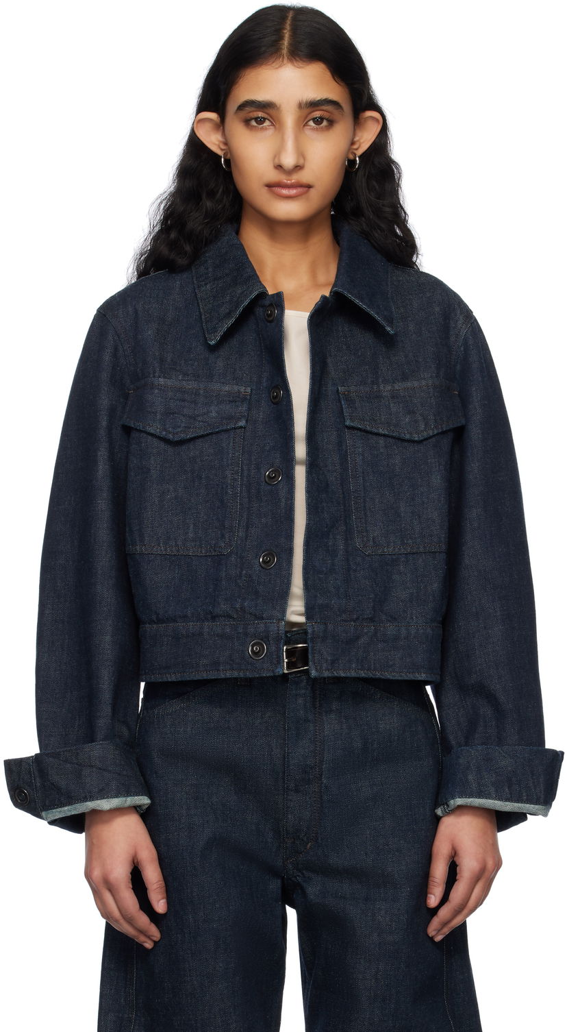 Takki LEMAIRE Lemaire Two-Pocket Cropped Denim Jacket Sininen | OW1139 LD068
