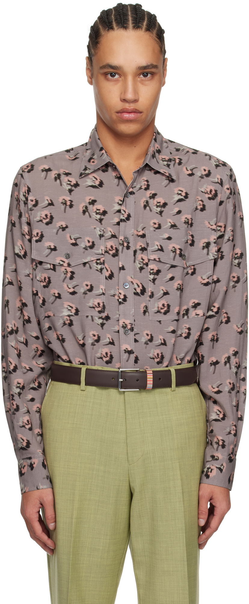 Paita Paul Smith Paul Smith Casual Fit Floral Shirt Harmaa | M1R-389Z-P02577-55