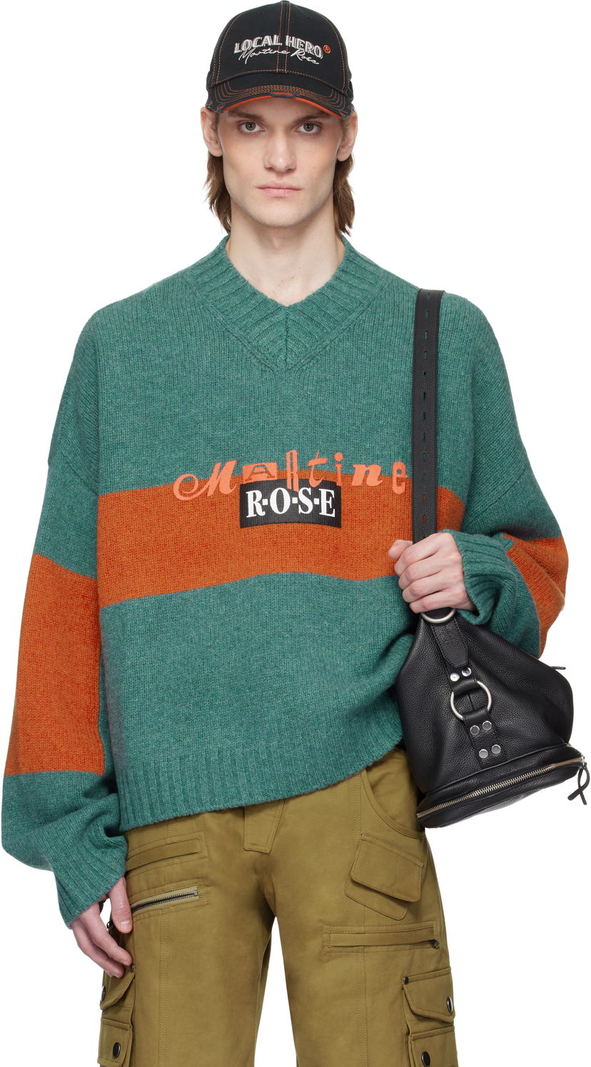 Villapaita Martine Rose Martine Rose Oversized Sweater Vihreä | 957YA03413