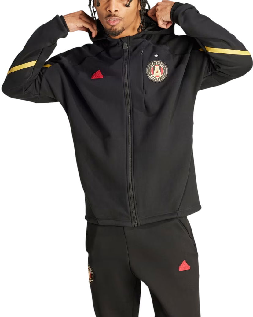 Huppari adidas Originals ATL ANTHM Black & Gold Training Hoodie Musta | iq0730