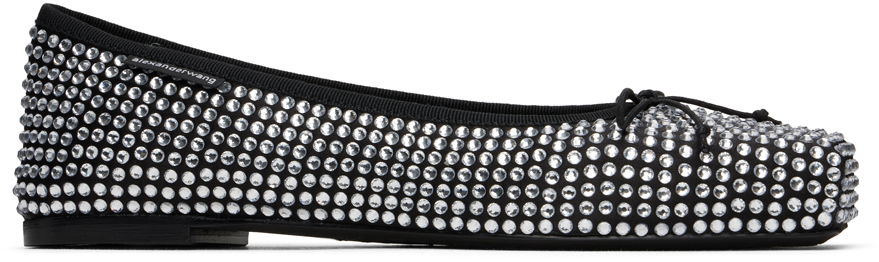 Mekko Alexander Wang Alexander Wang Billie Crystal Ballerina Flats Musta | 30324F065, 0