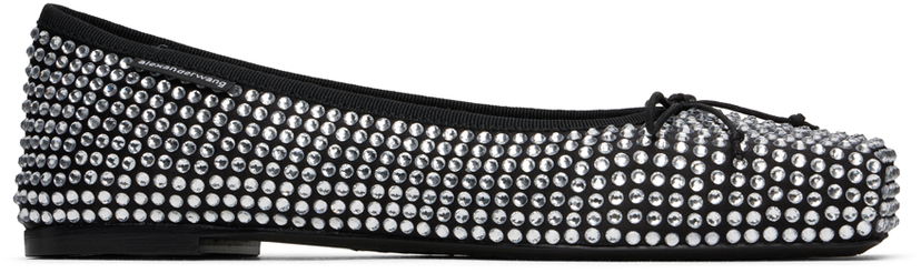 Mekko Alexander Wang Alexander Wang Billie Crystal Ballerina Flats Musta | 30324F065