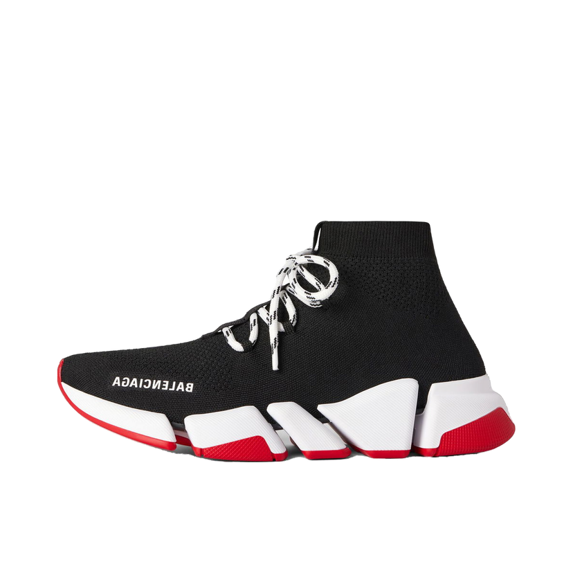 Tennarit ja kengät Balenciaga Speed 2.0 Lace Up Black Red Sole Musta | 769319W2DB21961