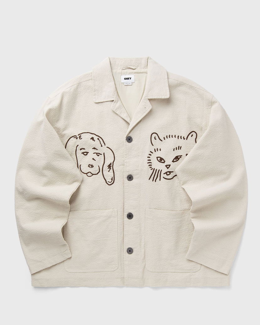 Takki OBEY Shirt Jacket Beige | 121160065-ERT