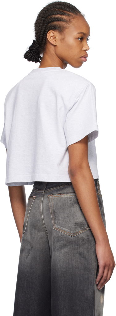 Crop top We11done We11done Cropped T-Shirt with Shoulder Pads Harmaa | WD-TT0-25-712-W-GY, 2