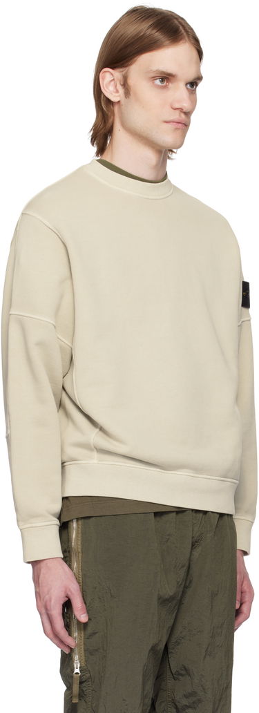 Villapaita Stone Island Stone Island Diagonal Fleece Old Effect Sweatshirt Beige | K1S15 6100032 S0045, 1