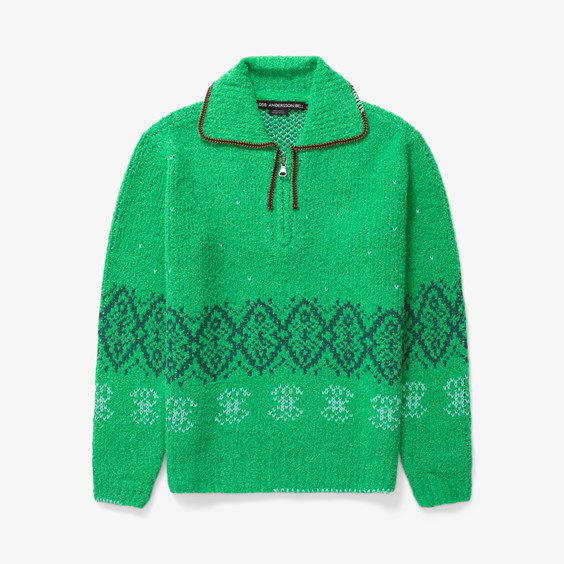 Villapaita Andersson Bell Tetlin Half Zip-up Sweater Vihreä | ATB1037M-GREEN, 0