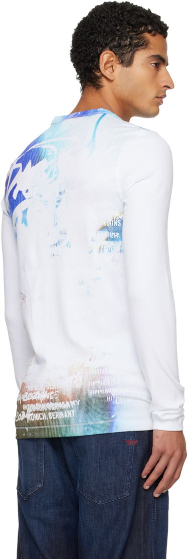 T-paita Diesel Long Sleeve Abstract Graphic T-shirt Monivärinen | A19435-0JEAI-141A, 2