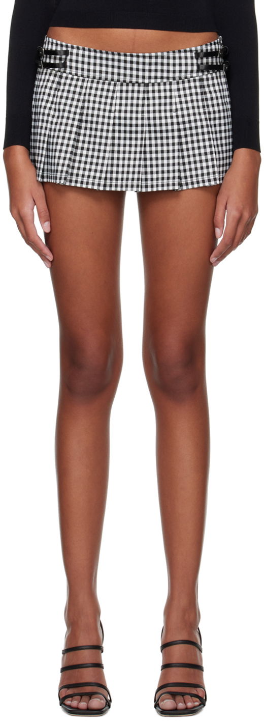 Hame Miaou Miaou Reno Gingham Mini Skirt Musta | 4020GINOND
