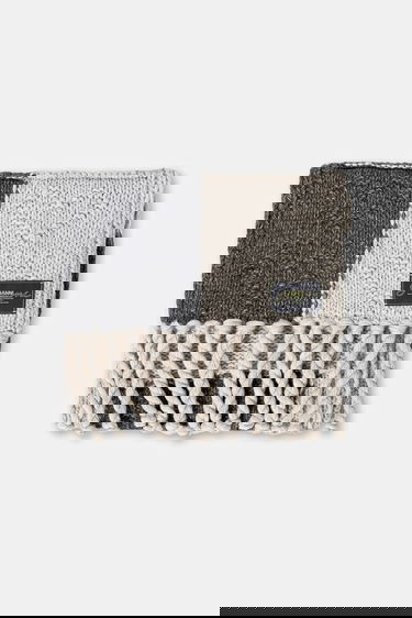 Huivi GANNI Knitted Wool Cotton Bubble Patchwork Scarf Monivärinen | A6662, 1