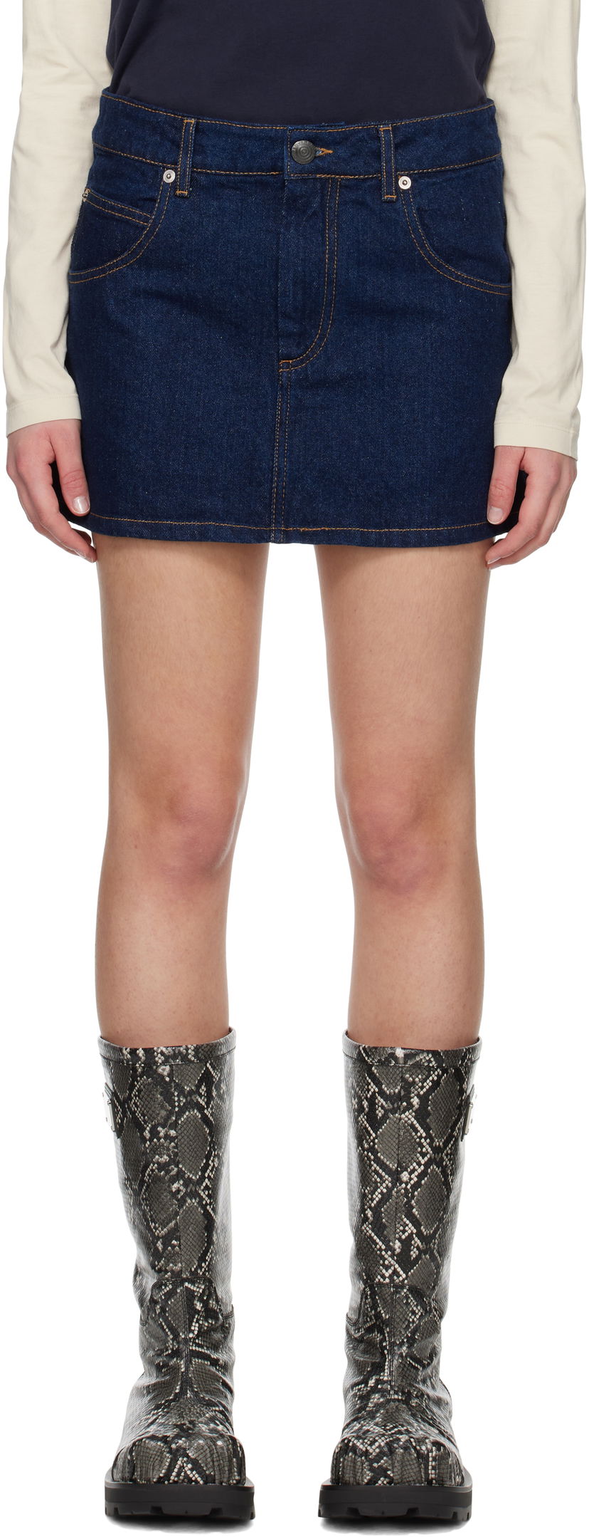Hame Charles Jeffrey Loverboy Charles Jeffrey LOVERBOY Denim Miniskirt Sininen | 54050201