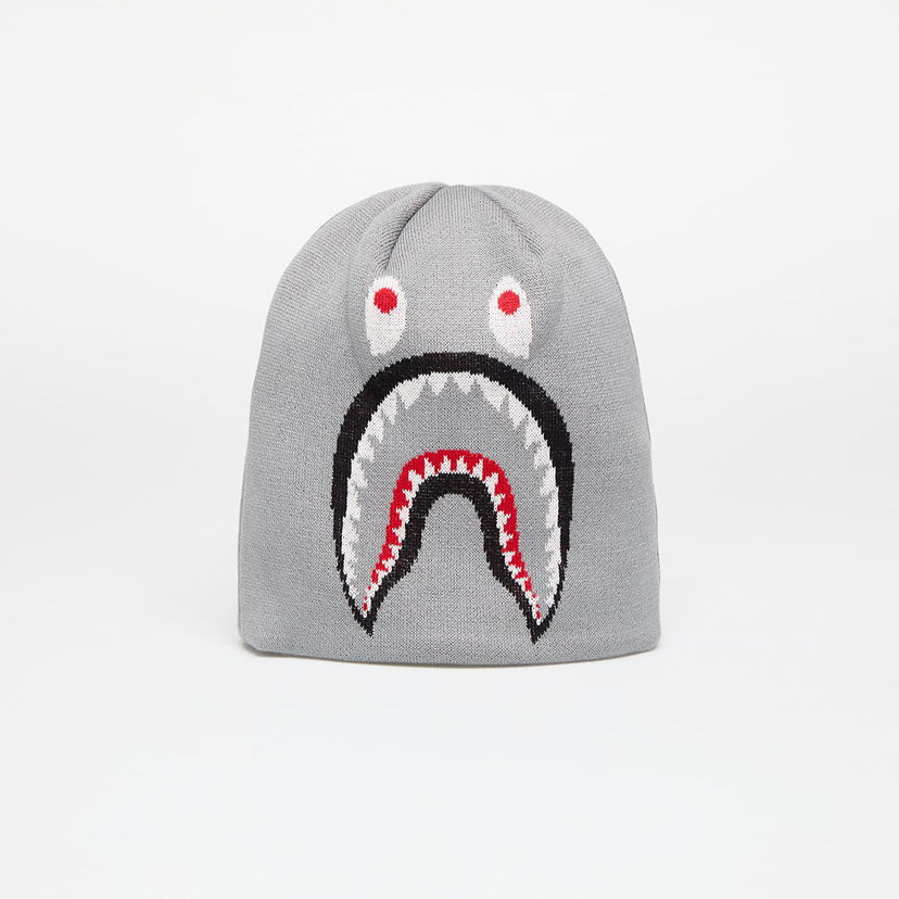 Pipo BAPE Knit Hat With Shark Graphic Harmaa | 001HTK701007M GRA