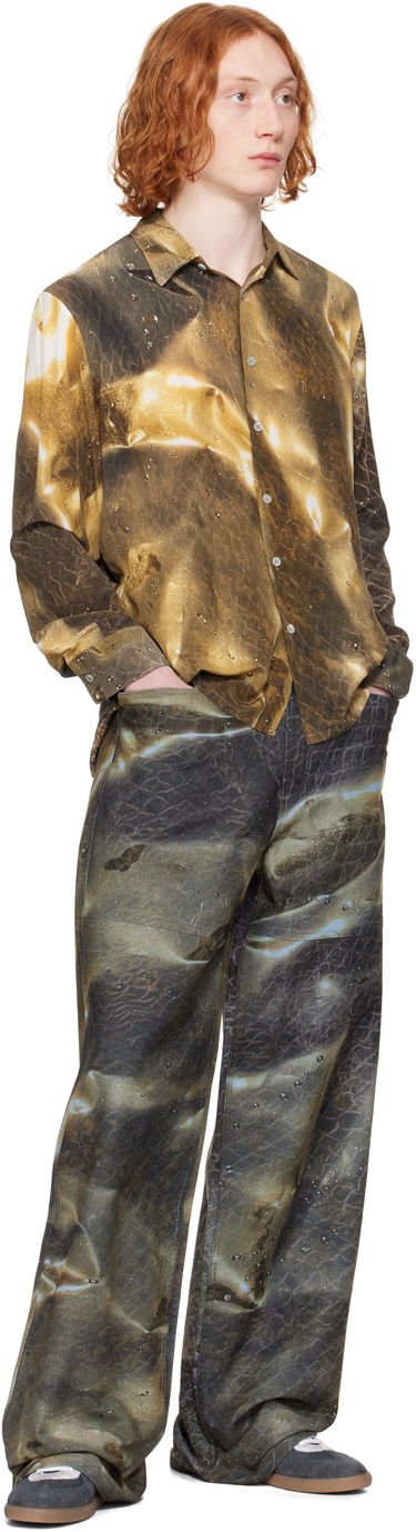 Jeans Serapis Serapis Golden Hour Printed Jeans Ruskea | SS25_DE_1W, 3