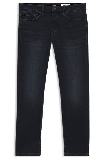 Jeans BOSS Delaware slim-fit jeans in soft-motion denim Musta | 50549503