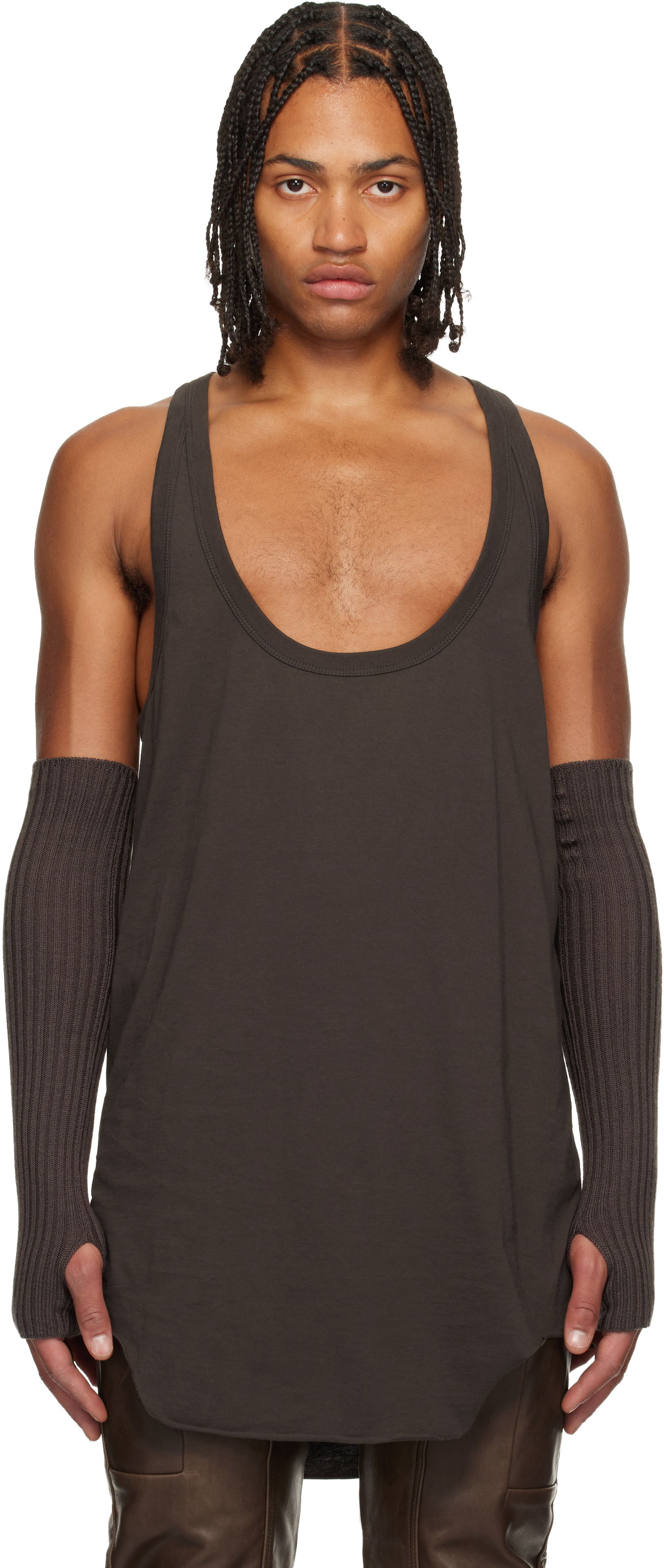 Tankkitoppi Rick Owens Concordians Pony Tank Top Ruskea | RR02E1101 JA, 0