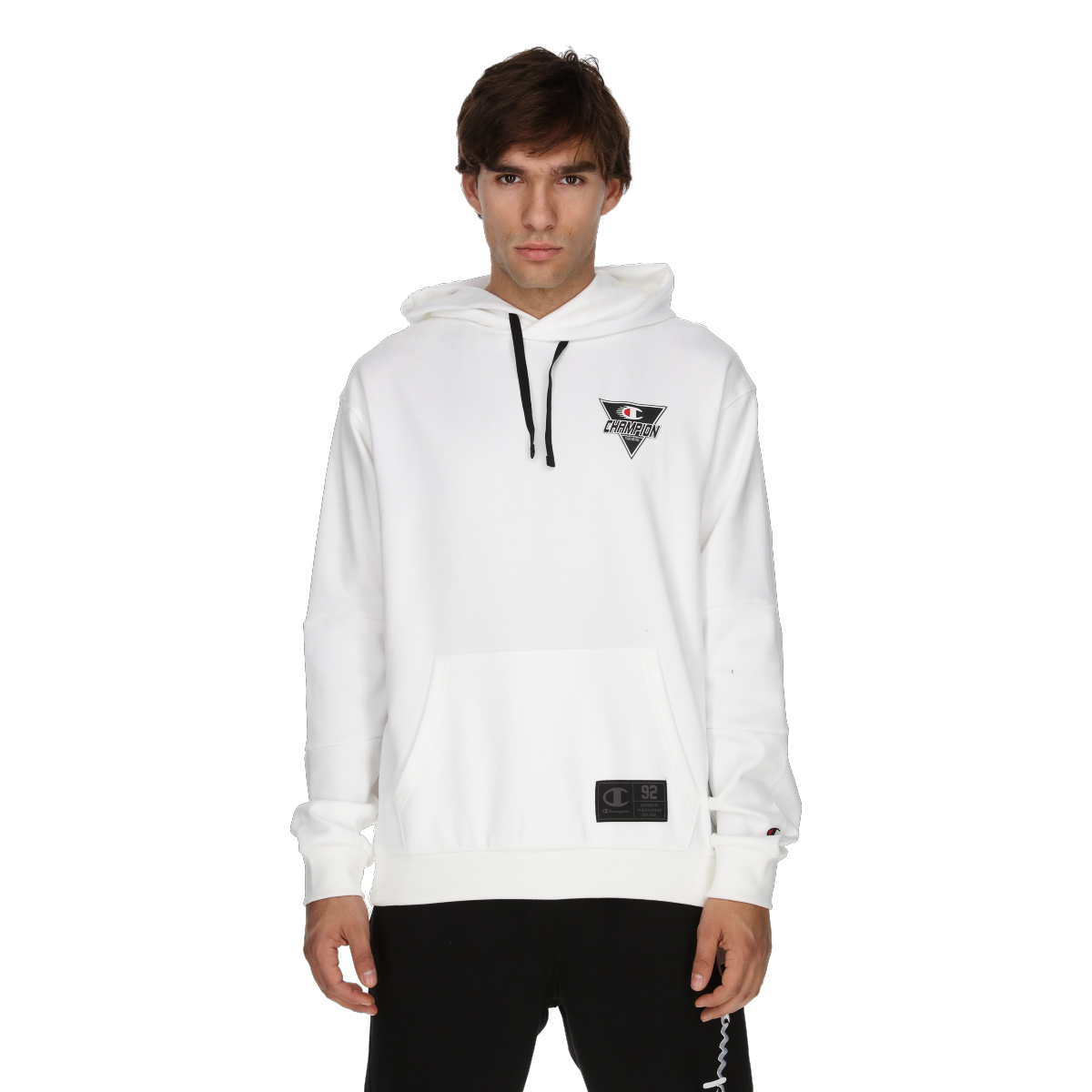 Huppari Champion Pullover Hoodie with Triangle Graphic Valkoinen | 220363-WW001, 0