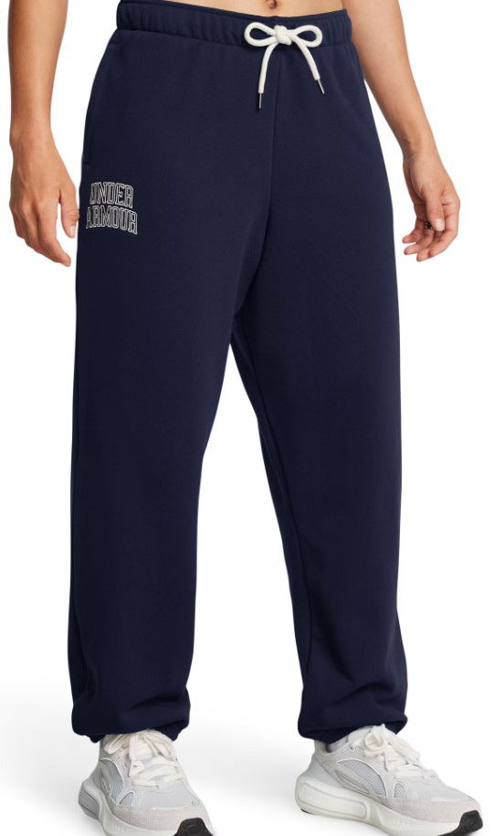 Verryttelyhousut Under Armour UA Icon HWT Terry OS Pant Tummansininen | 1386496-410