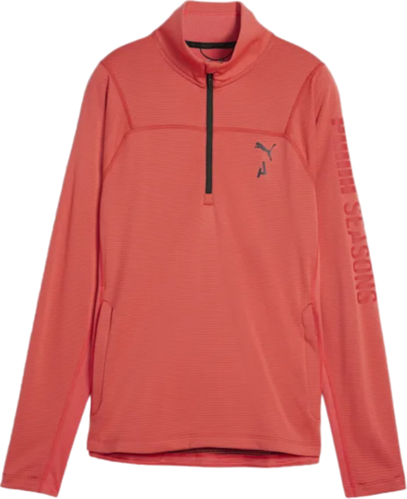 Huppari Puma W SEASONS LS 1/4 Polypropylene Rain Cell Vaaleanpunainen | 524908-25