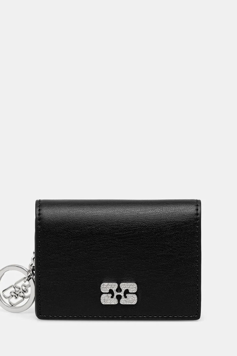 Lompakko GANNI GANNI Flap Card Holder Strass Musta | A6395