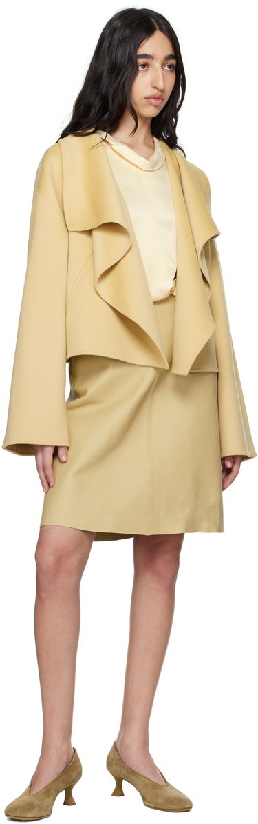 Takki TOTEME TOTEME Signature Doublé Wool Jacket Keltainen | 252-WRO0203-FB0006, 3