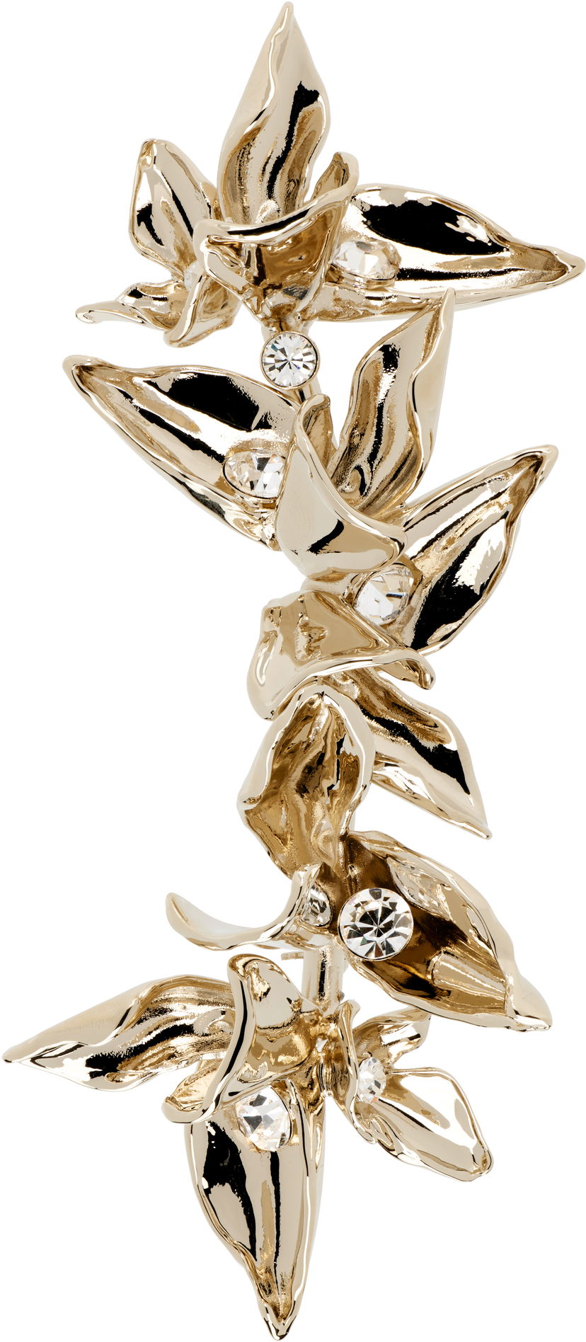 Pin Erdem Erdem Gold-Tone Crystal Flower Brooch Metallinen | PF25_JE15_00038003