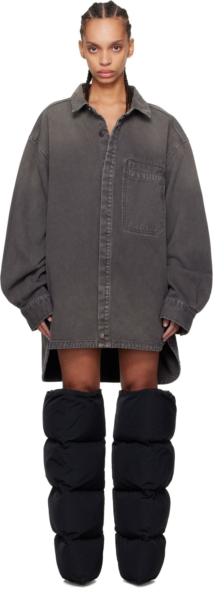 Paita Entire Studios Entire Studios Herculean Denim Overshirt Harmaa | ES2564SL