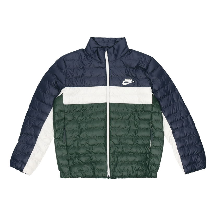 Puffer takki Nike Nike Sportswear Stand Collar Colorblock Jacket Monivärinen | BV4686-451