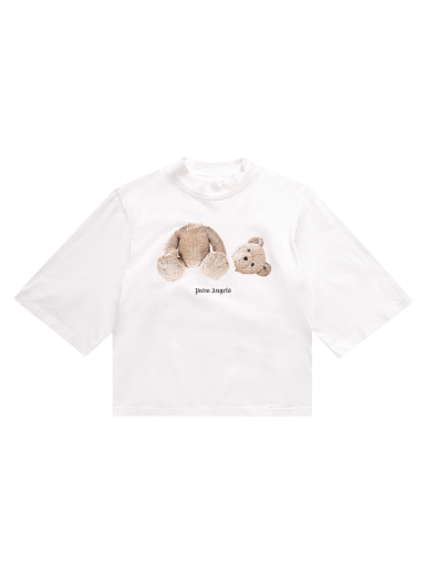 T-paita Palm Angels Bear Cropped Tee Valkoinen | PWAA020C99JER0010160