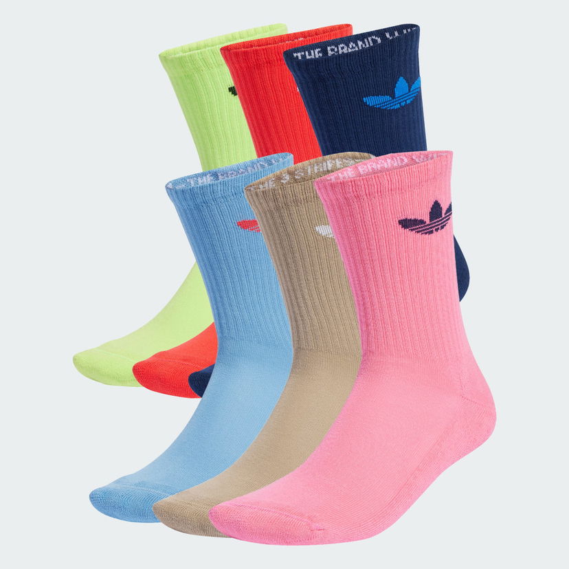 Sukat adidas Performance Trefoil Cushion Crew Socks - 6 Pairs Monivärinen | JY2679
